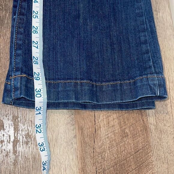 Gap Women's Cotton Stretch Long‎ And Lean Wide Leg Jeans Blue Size 6R - Picture 9 of 9